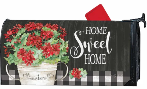 Sweet Home Geraniums OS MailWrap Mailbox Cover