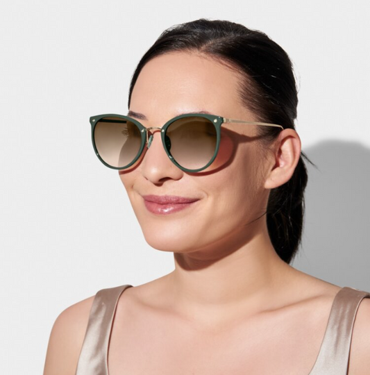SANTORINI SUNGLASSES | Khaki | 1 15/16" x 5 1/8" x 1/4"