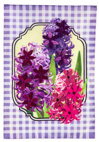 Spring Hyacinths Applique Flag