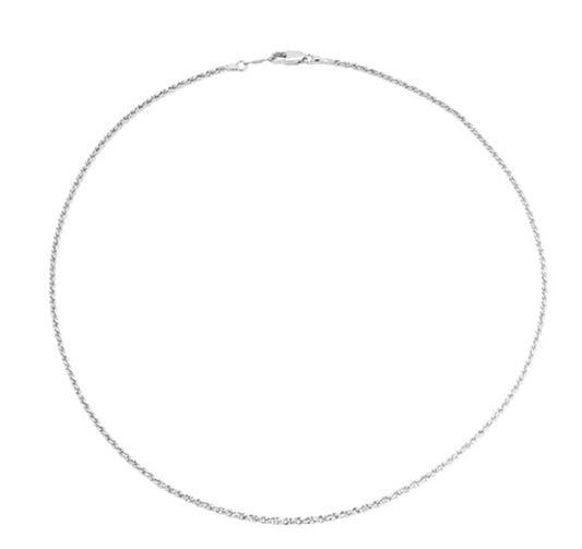 Birthstone Charm Thin Rope Necklace (Choose your Chain)