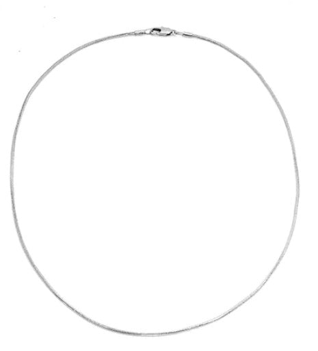 Birthstone Charm Thin Snake Necklace (Choose your Chain)