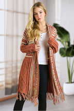Maya FRINGE HEM AZTEC CARDIGAN
