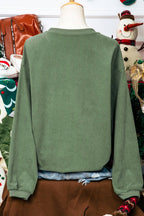 Christmas Merry & Bright Sequin Rib Sweatshirt*S-2XL