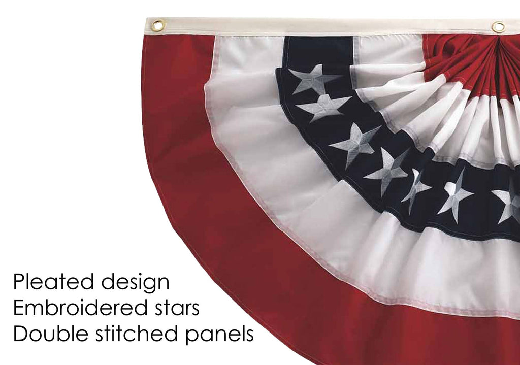 Pleated Fan Patriotic Bunting, 2' x 4'