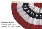 Pleated Fan Patriotic Bunting, 2' x 4'