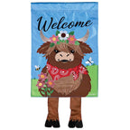 Magnolia - Large Crazy Leg Welcome Highland Cow