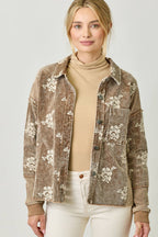 Festive Flower Embroidery Hoodie Jacket