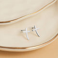 Howard's - Waterproof Earrings Cross Studs in Gold & Stainless Steel