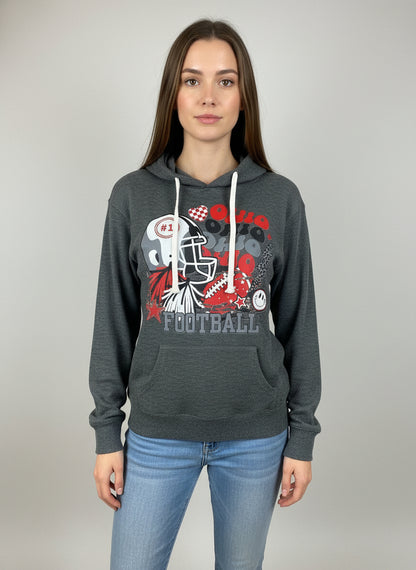 OHIO FOOTBALL WAFFLE KNIT HOODIE