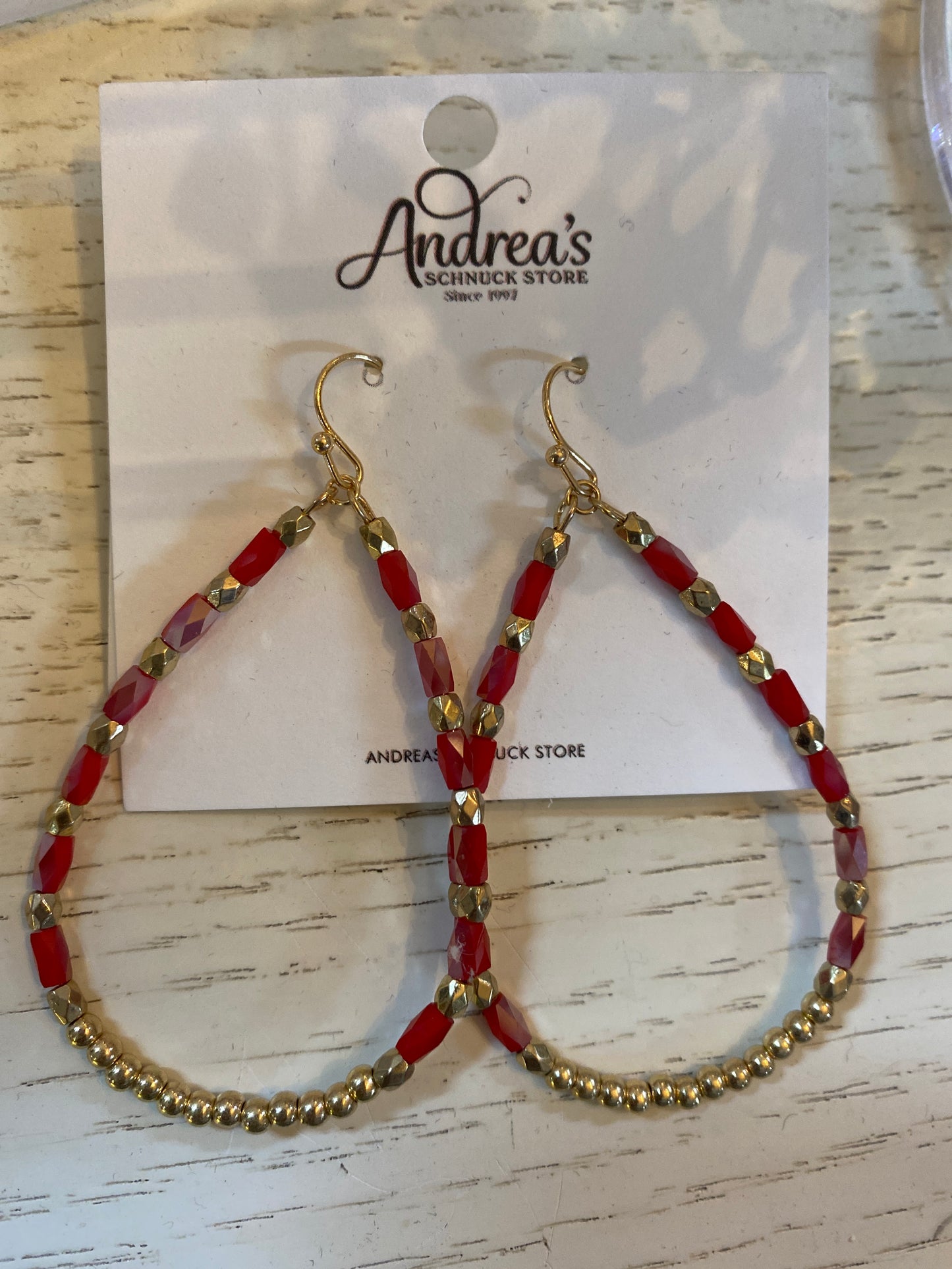 Beaded Tear Drop Earrings