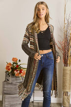 Maya FRINGE HEM AZTEC CARDIGAN