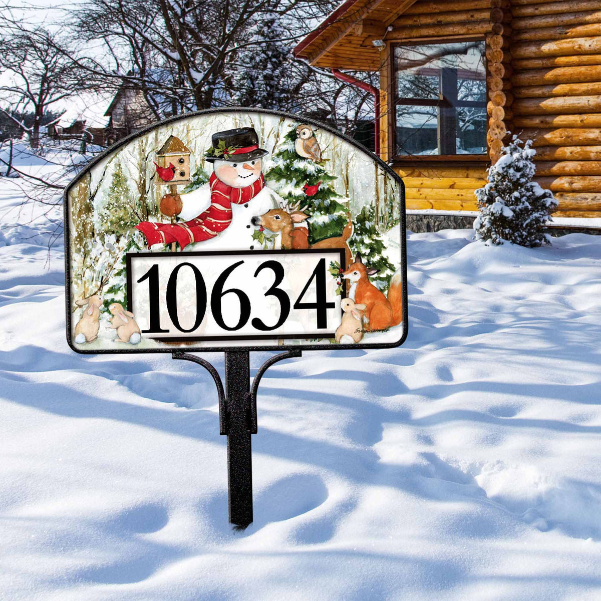 Studio M - Woodland Snowman Yard DeSign