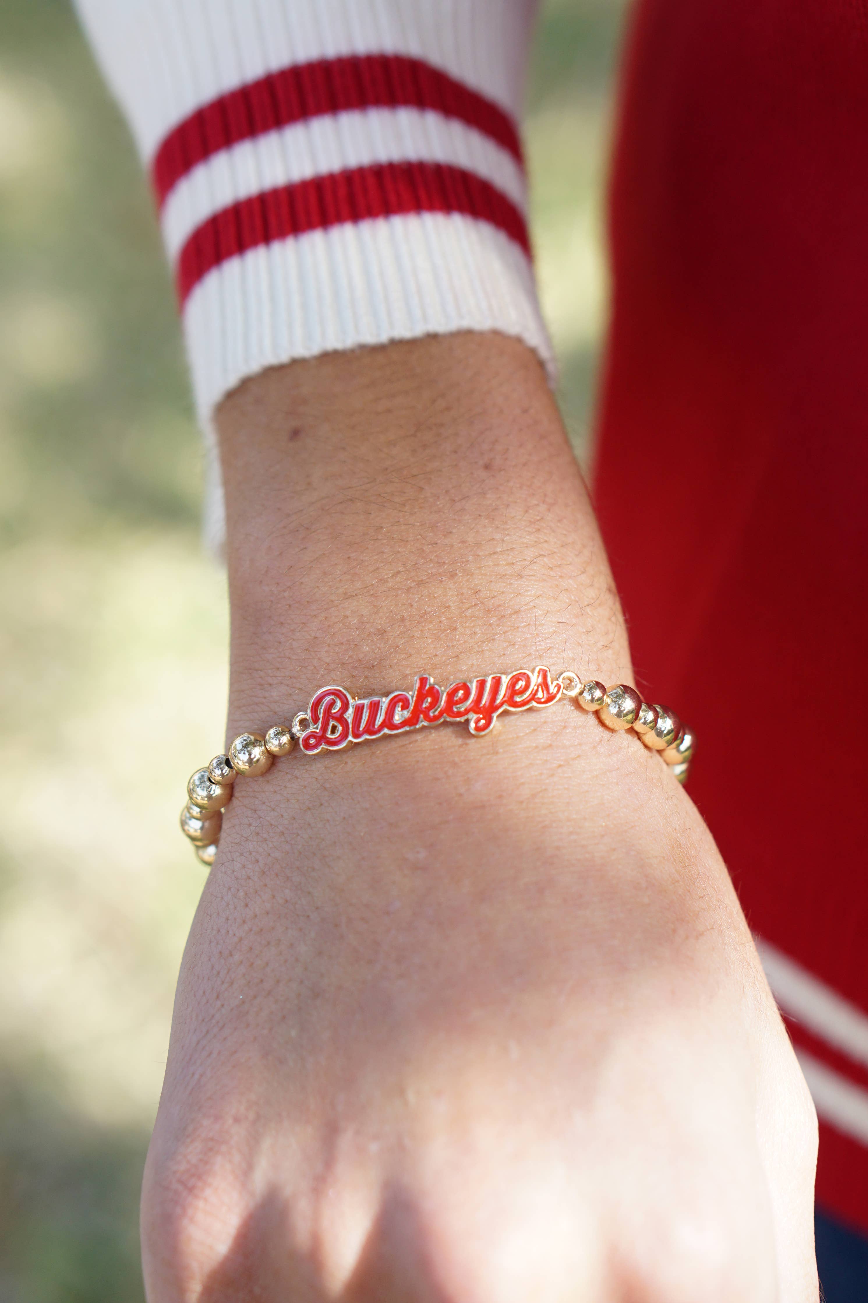 Canvas Style - Ohio State Buckeyes Autograph Enamel Stretch Bracelet !