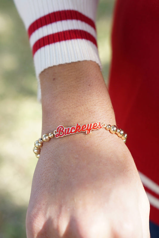 Canvas Style - Ohio State Buckeyes Autograph Enamel Stretch Bracelet !