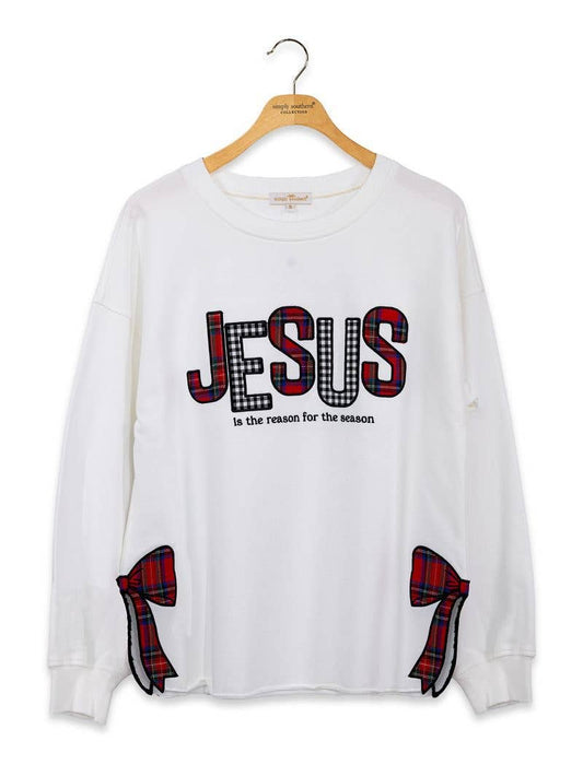 simply southern - Bow and Jesus Long Sleeve