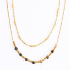 Howard's - Tiger Eye Necklace 15" Double Row Station Waterproof Narelle