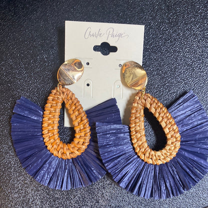 Charlie Paige Raffia Earrings