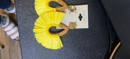 Charlie Paige Raffia Earrings