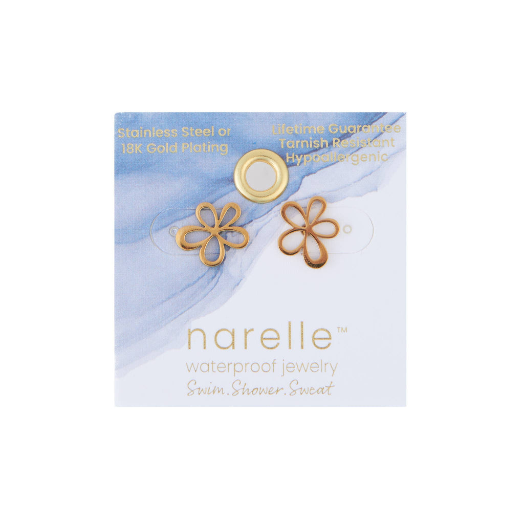 Howard's - Waterproof Earrings Flower Studs in Gold & Stainless Steel