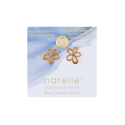 Howard's - Waterproof Earrings Flower Studs in Gold & Stainless Steel