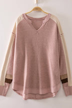Krissie Waffle Knit Pullover Sweater