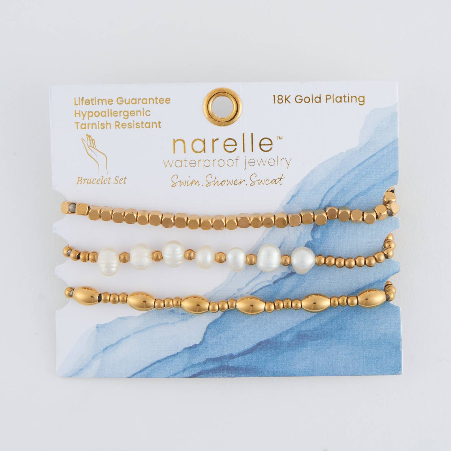 Howard's - Narelle Waterproof Multi Genuine Pearl Stretch Bracelet Set