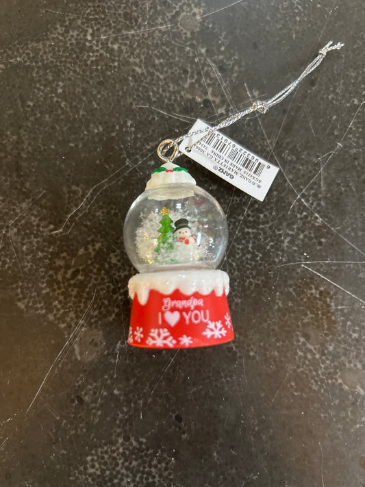 Grandpa I 🤍 You Mini Snow Globe Ornament