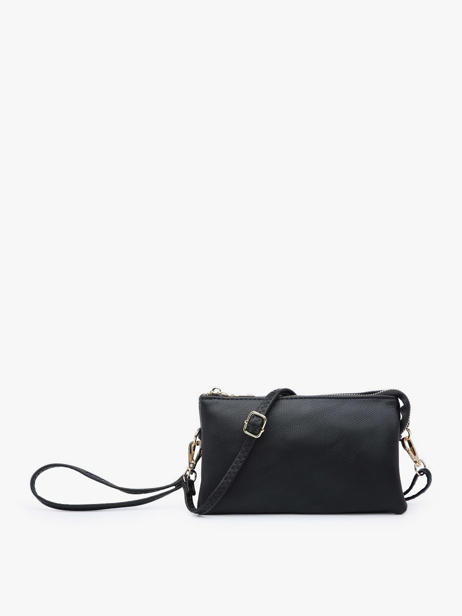 Jen & Co. - M013 Riley Monogrammable 3 Compartment Crossbody/Wristlet