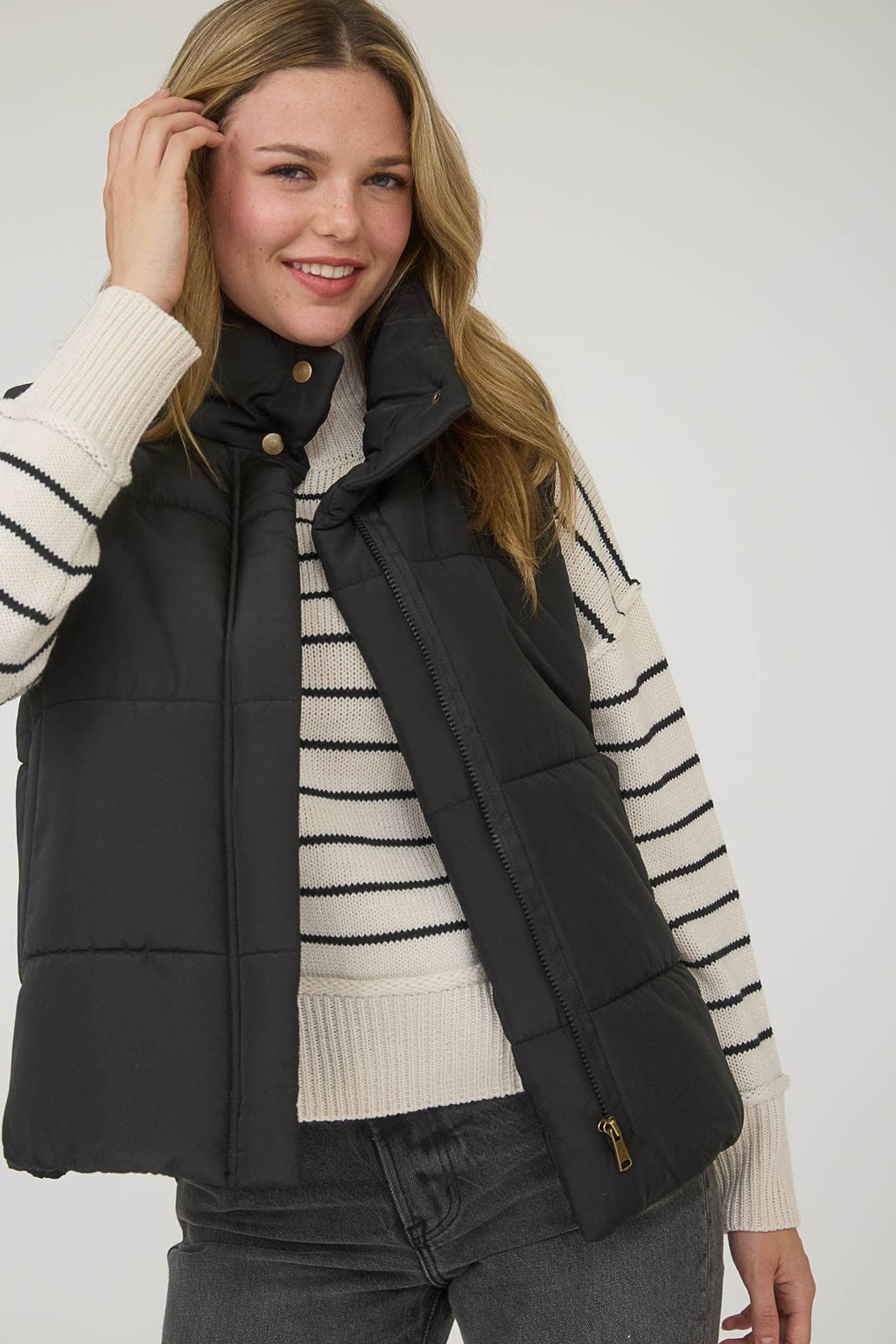Misty SOLID ZIP UP PUFFER VEST