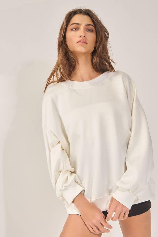 Bow-Back Oversized Sweatshirt
