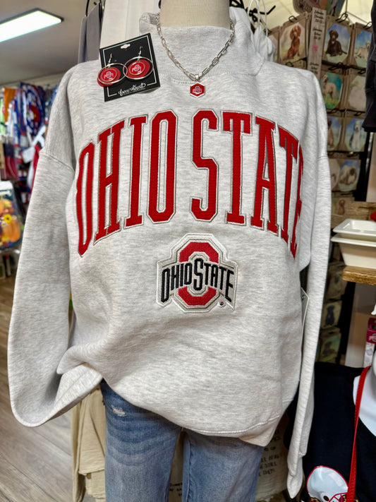 Ohio State Buckeyes New Zealand Long Sleeve Mock Crew Neck