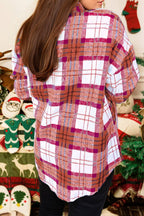 Christmas Plaid Casual Flannel Shacket