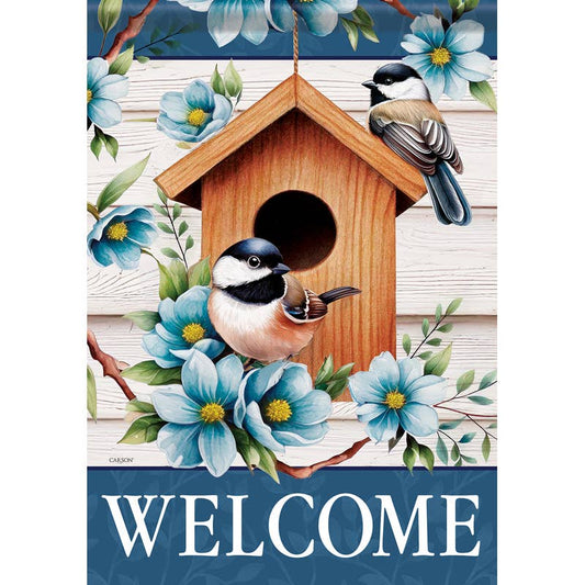 FlagTrends by Carson - "Chickadee Royal" Dura Soft™ Garden Flag