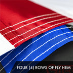 Blue Lives Matter Flag 210D Embroidered Polyester 3x5 Ft