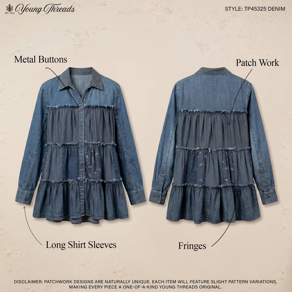 Young Threads - Limited Edition Sweater Knit Jhabla Top with Graceful Tiers