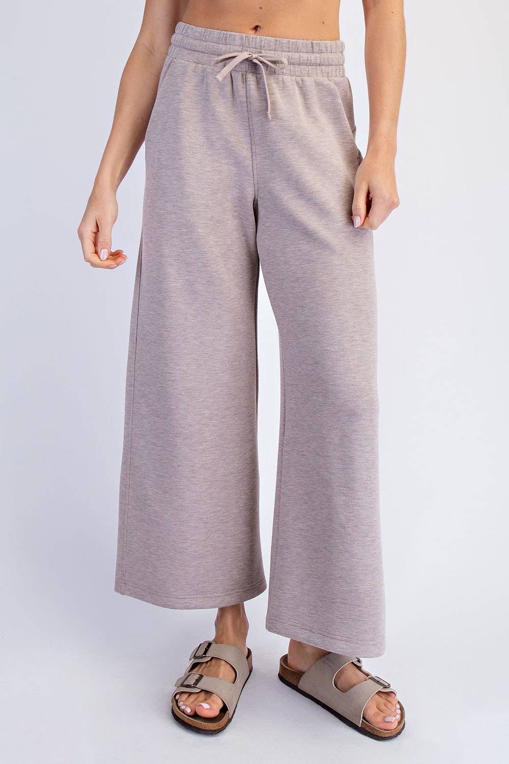 Rae Mode - MODAL SCUBA CROPPED WIDE PANT