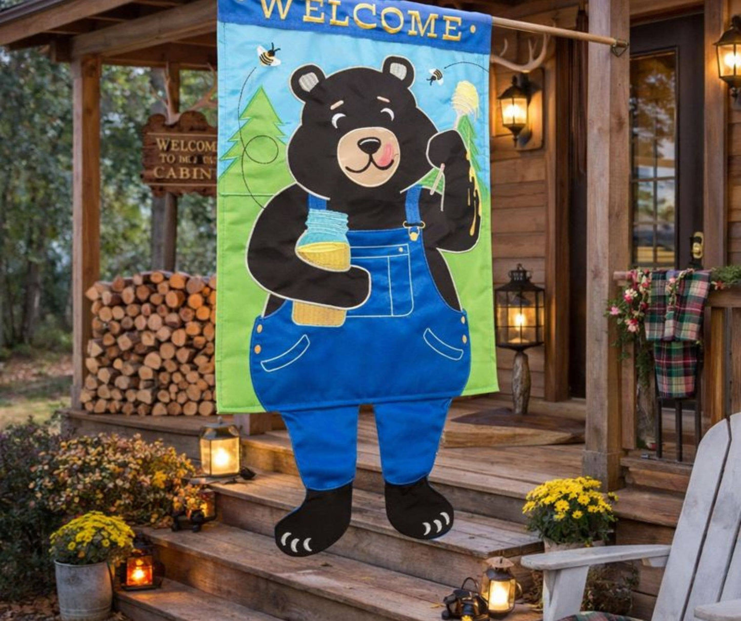 Large Crazy Leg Black Bear Welcome