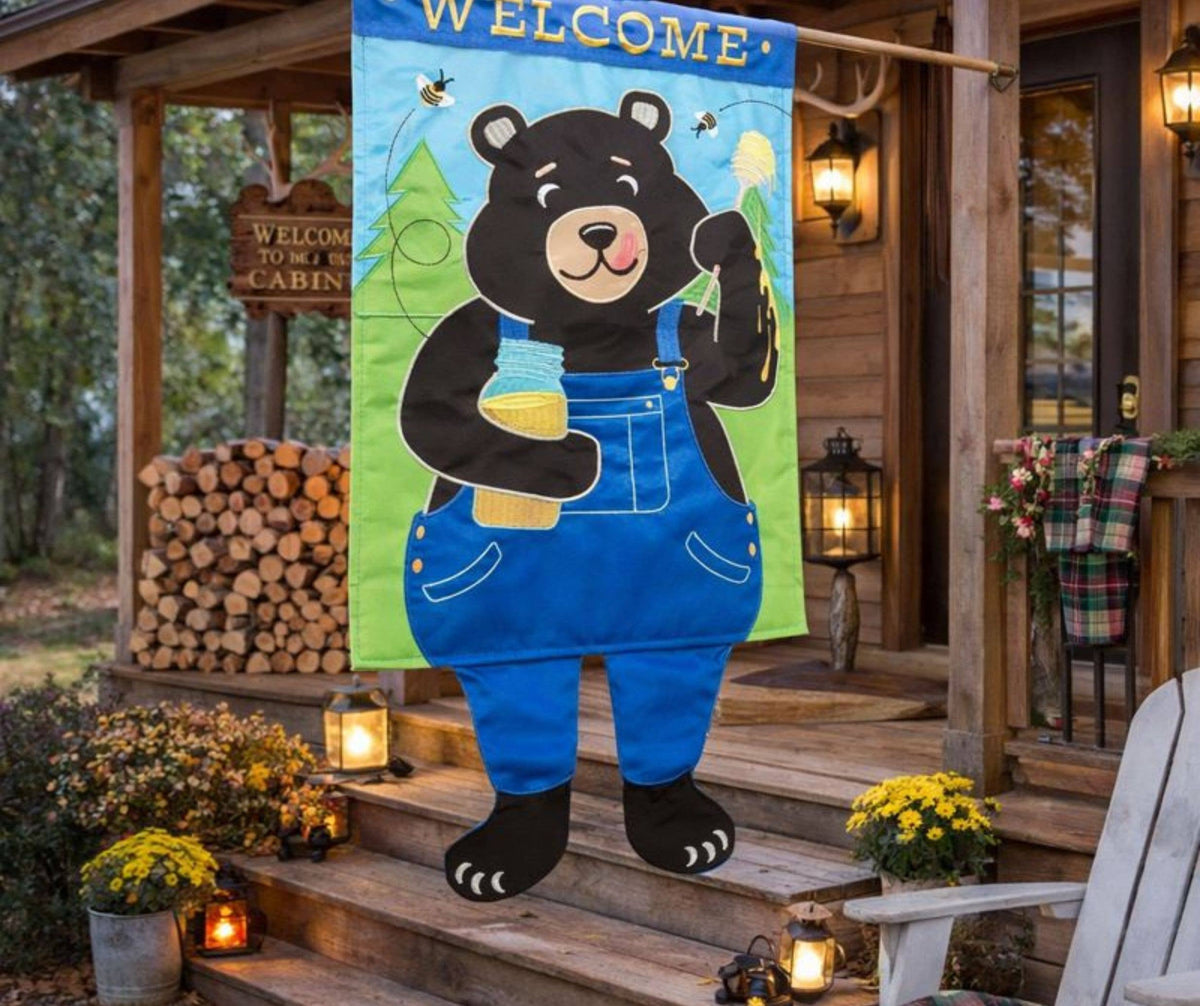 Large Crazy Leg Black Bear Welcome