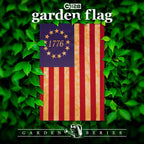 Betsy Ross 1776 Garden Flag Tea Stained Printed 12x18IN
