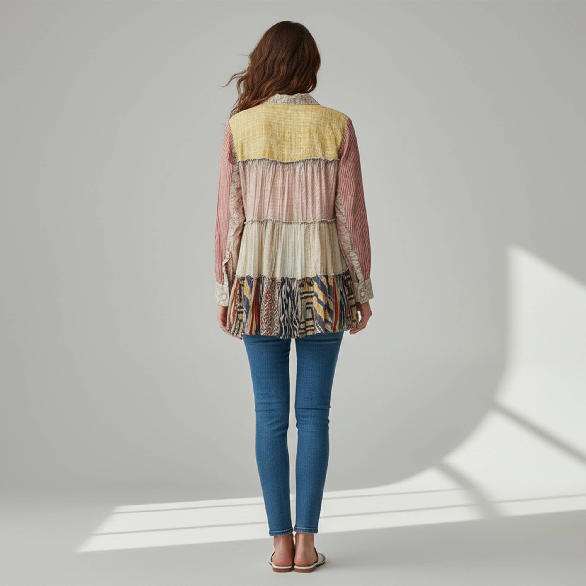 Young Threads - Limited Edition Sweater Knit Jhabla Top with Graceful Tiers