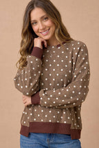 Haptics - Polka Dot Wave Rib Top