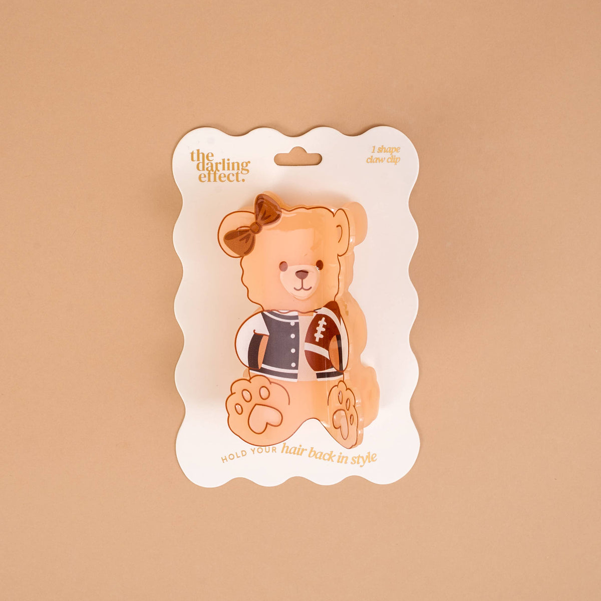 The Darling Effect - Shape Up Claw Clip-Touchdown Teddy