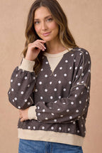 Haptics - Oversized Polka Dot Pullover