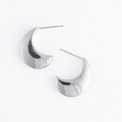 Howard's - Waterproof Earrings Pointed Waterdrop Stud in Gold & Steel