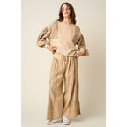 mittoshop - PATCHWORK MIXED PRINT WIDE LEG PANTS