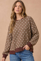 Haptics - Polka Dot Wave Rib Top