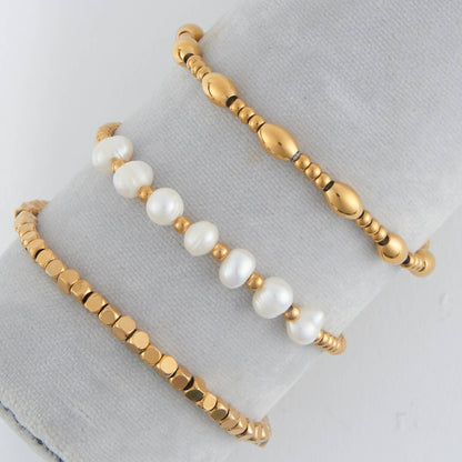 Howard's - Narelle Waterproof Multi Genuine Pearl Stretch Bracelet Set
