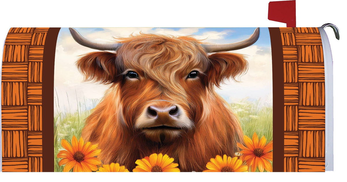 Custom Decor - LG Mailbox Makeover-Highland Cow