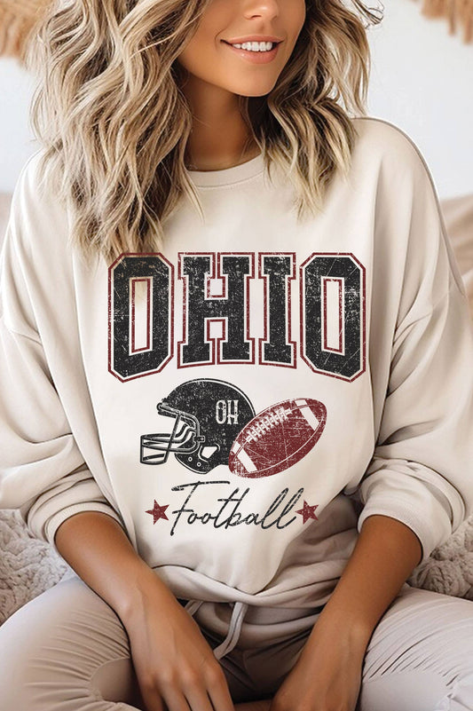 OHIO FOOTBALL GRAPHIC BRUSHED SWEATSHIRTS