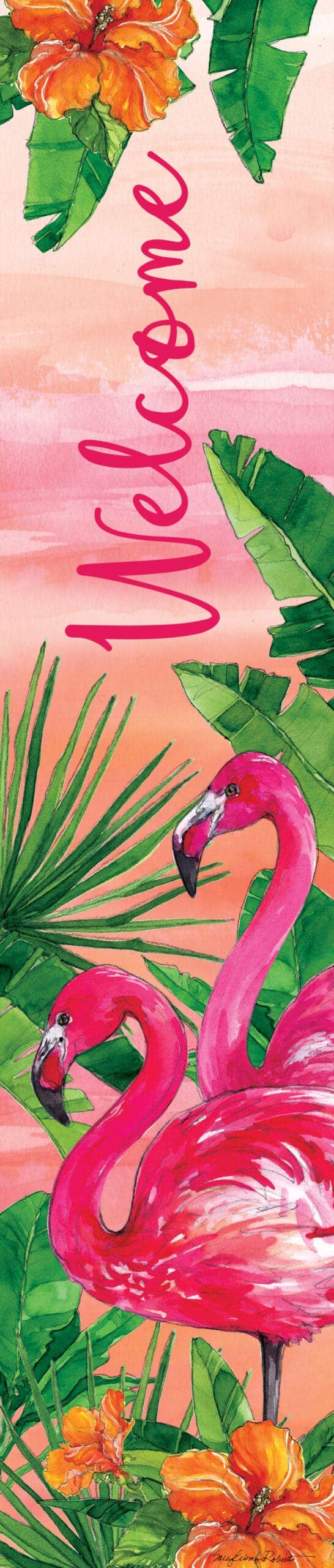 Yard Expression-FLamingo Sunset